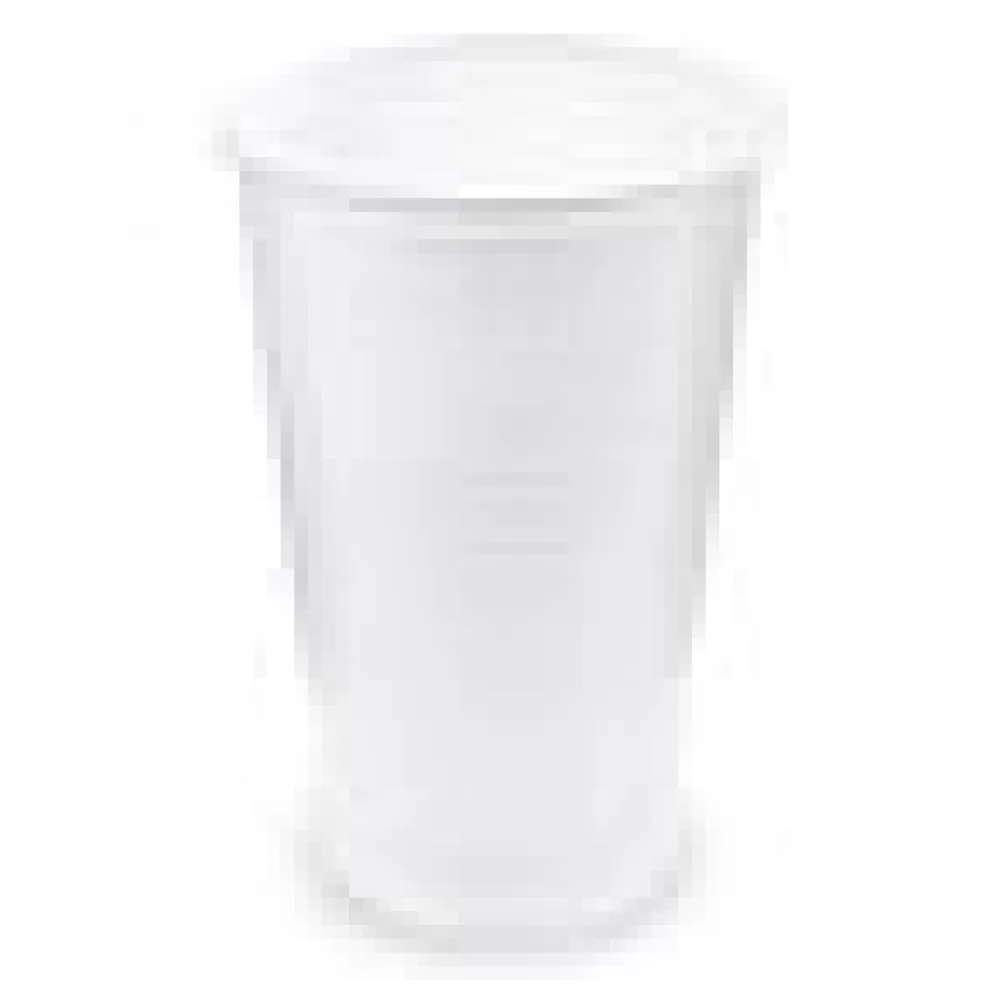 Trinkbecher Getränkebecher weiß mit Eichstrich bei 0,5l | 500 ml PP, 50 Stk. – Bild 4