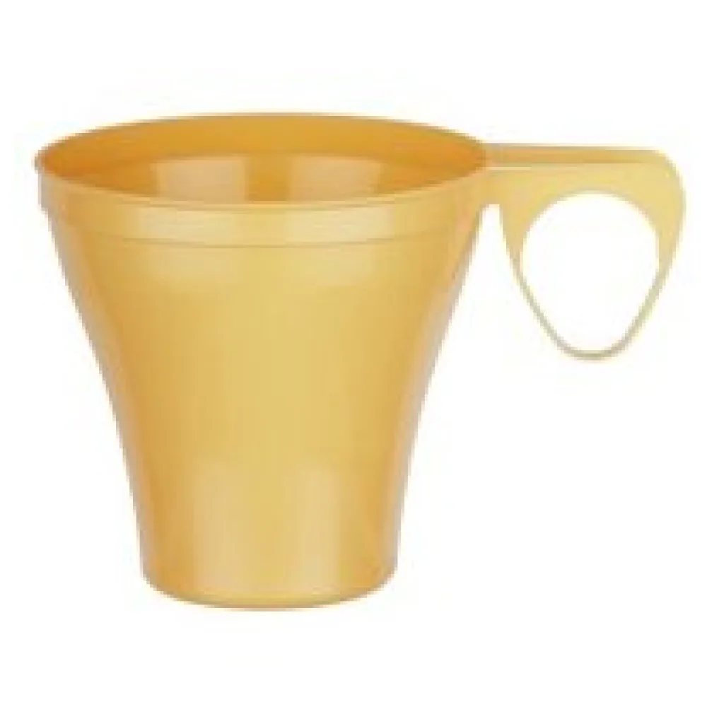 Premium Espressotasse Henkeltasse Kaffeetasse 8cl | 80ml beige PS, 40 Stk. – Bild 3