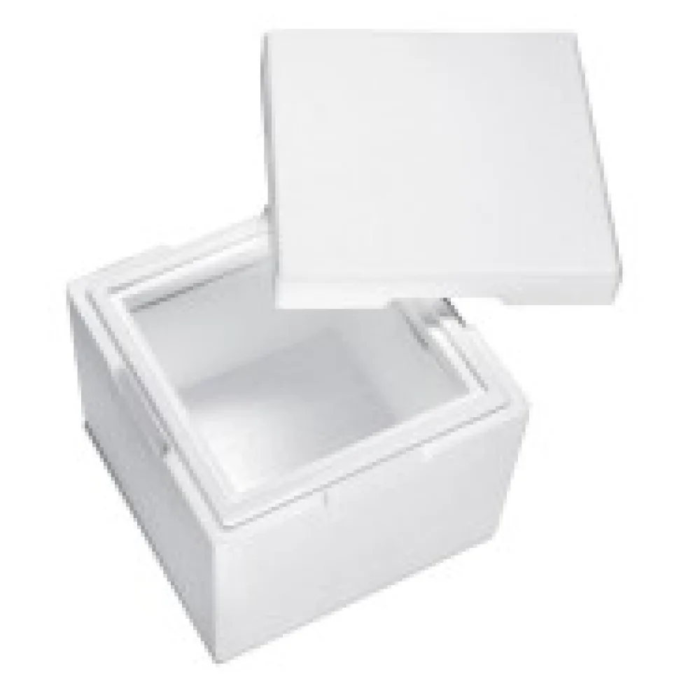 Isolierboxen mit Deckel aus Styropor rEPS, 350 x 350 x 300 mm, 12,5 Liter