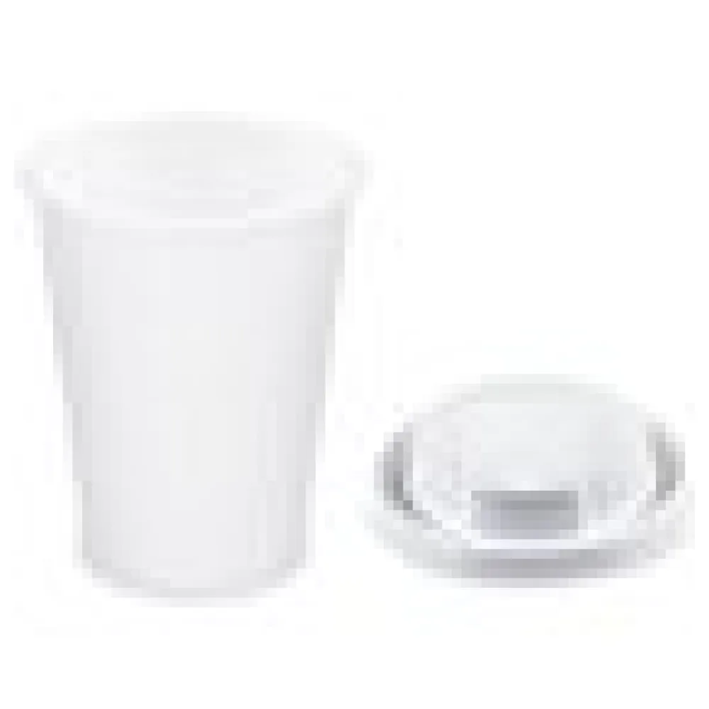 Pappbecher Getränkebecher weiß 350 ml 420 ml O 90mm inkl. Trinkdeckel 100 Stk. – Bild 4