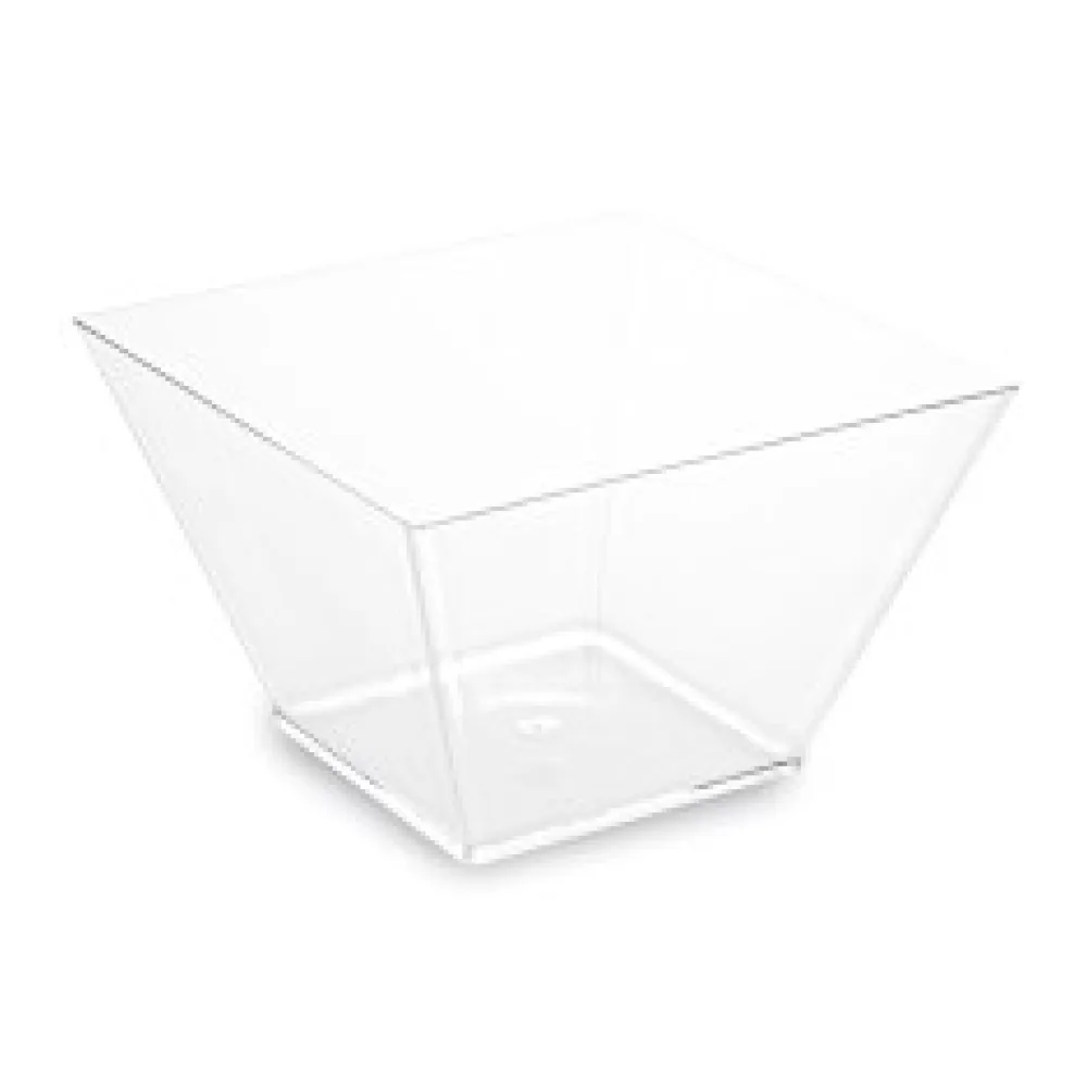 Fingerfood-Schale eckig, klar, 500 ml PS, 11 x 11 x 7 cm, 20 Stk.