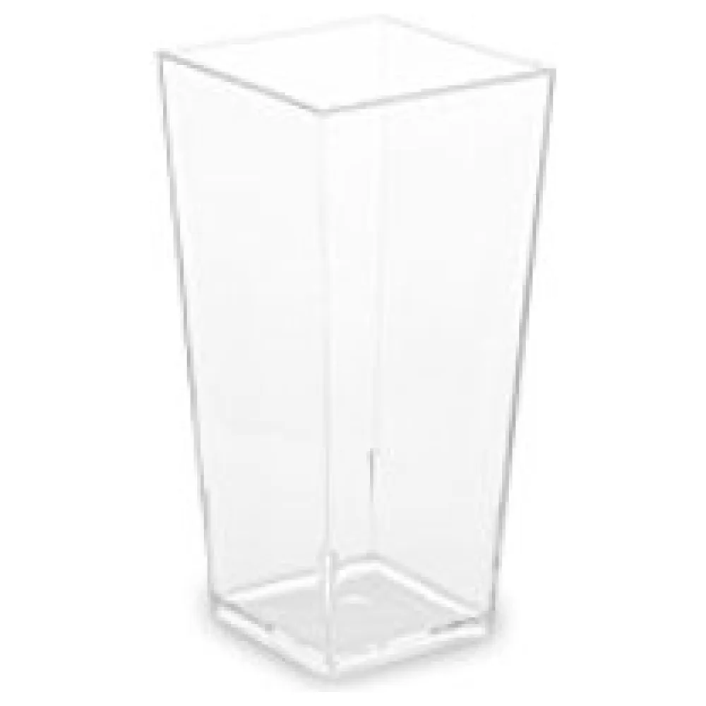 Fingerfood-Becher eckig, klar, 85 ml PS, 4 x 4 x 8,2 cm, 40 Stk. – Bild 3
