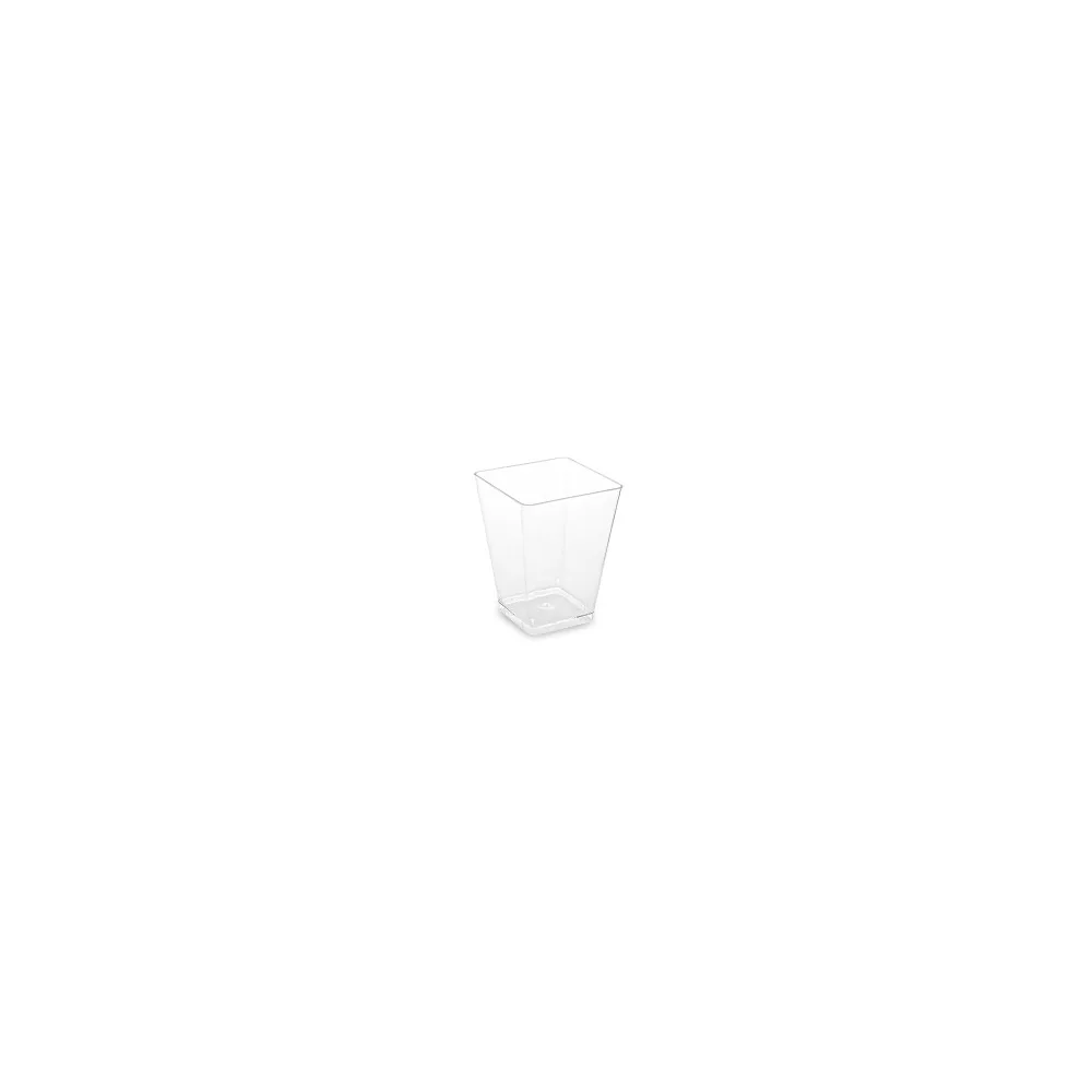 Fingerfood-Becher eckig, klar, 160 ml PS, 5,8 x 5,8 x 7,6 cm, 20 Stk.