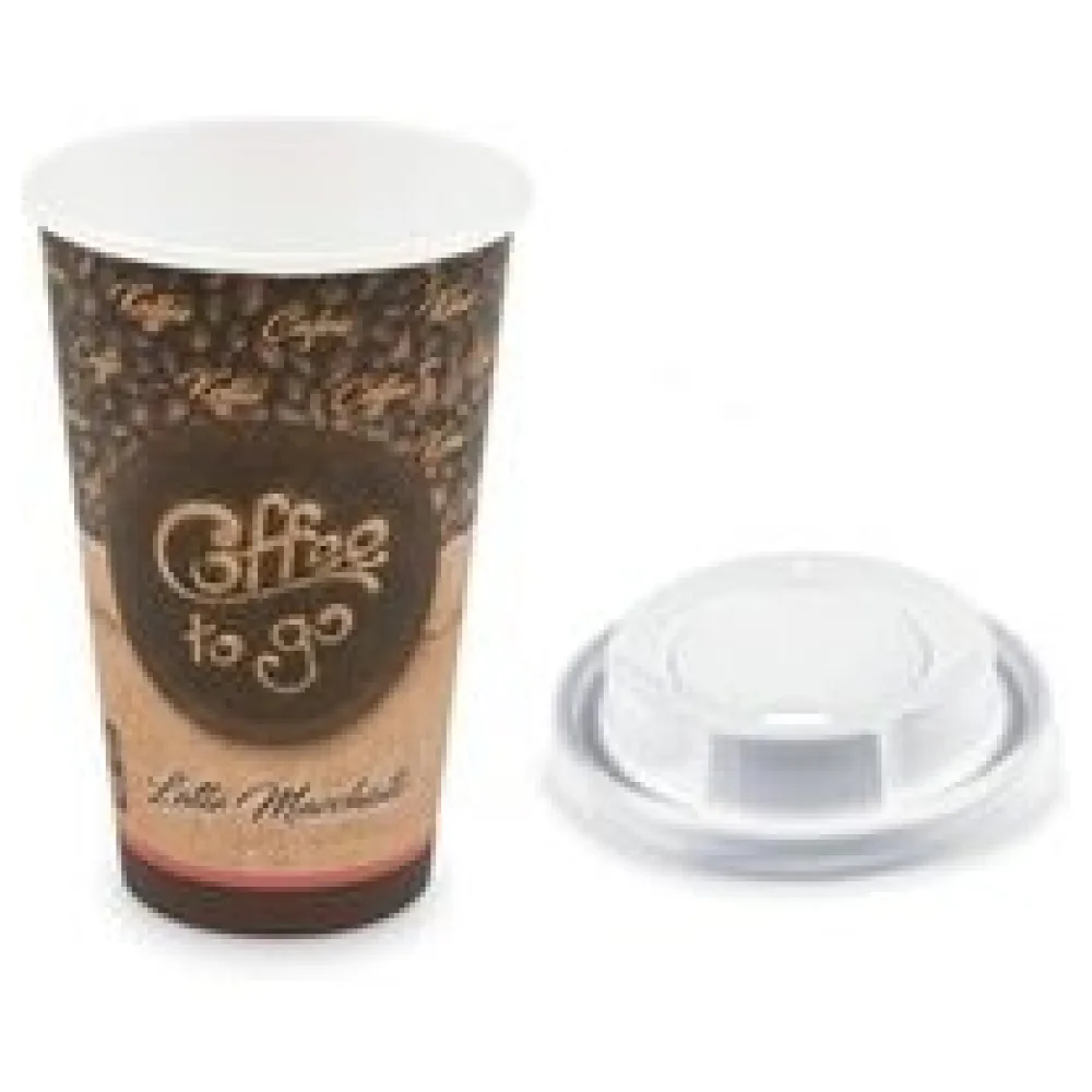 Kaffeebecher XL 'Coffee To Go' Latte Macch mit Trinkdeckel 400ml 510ml 100 Stk. – Bild 3