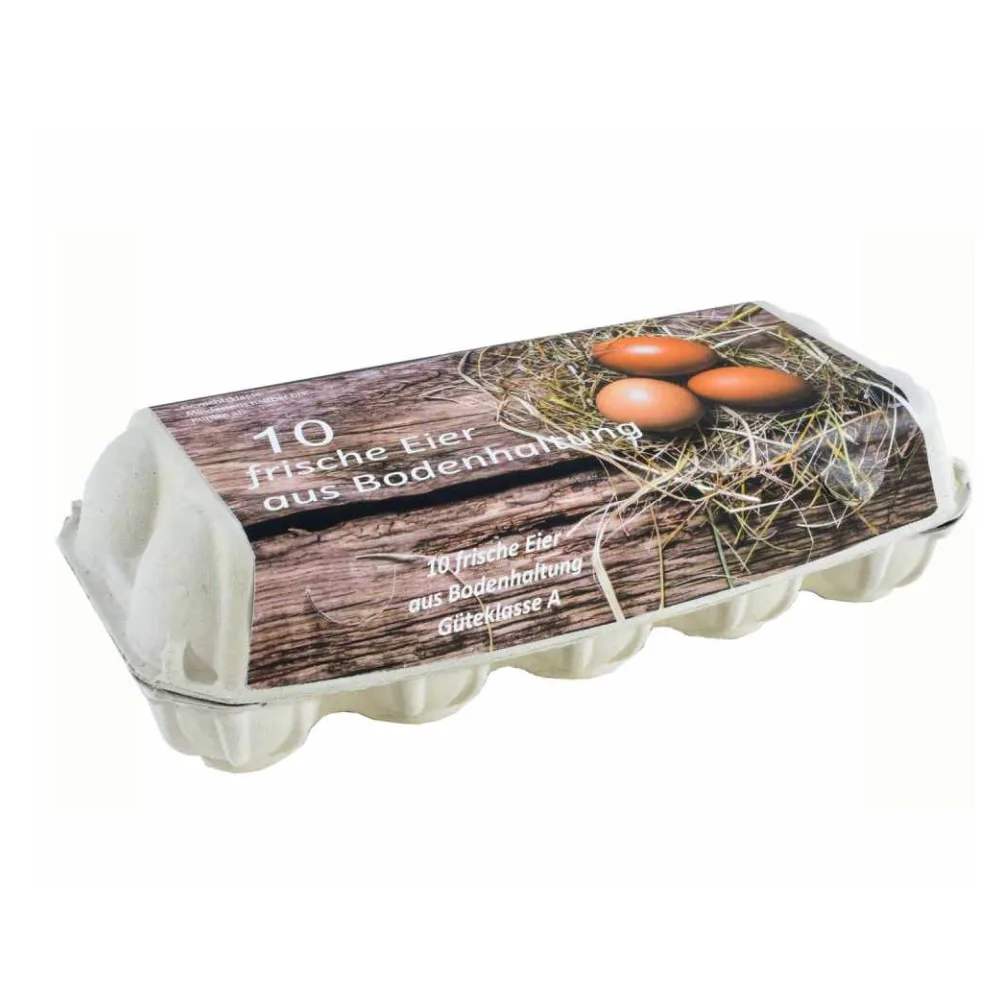 Eierverpackungen für 10 Eier Bodenhaltung, weiß, 154 Stk., geeignet für S, M, L – Bild 2