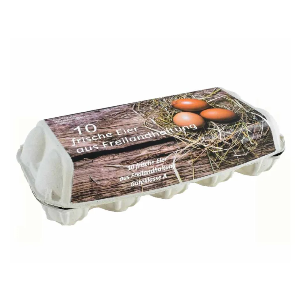 Eierverpackungen für 10 Eier Freilandhaltung, weiß, 154 Stk., für S, M, L – Bild 2