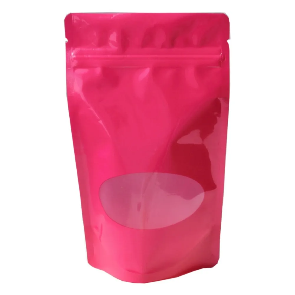 Standbodenbeutel PET pink glänzend, mit Fenster, 110x185x65mm, 250ml, 1000 Stk. – Bild 2