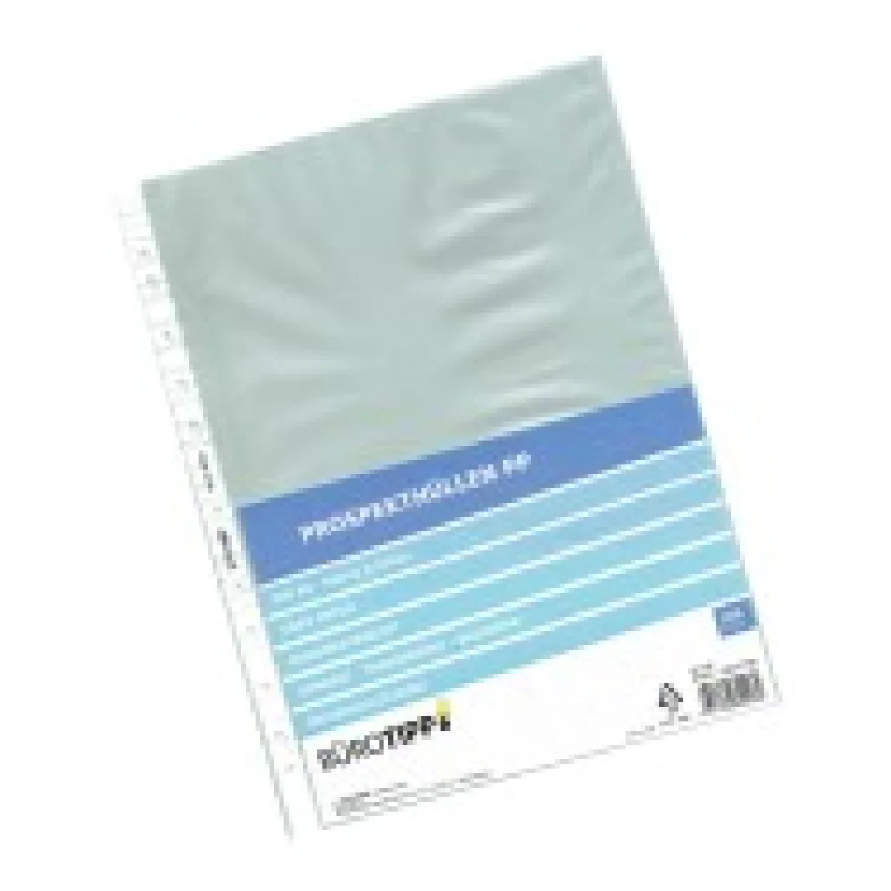 Prospekthüllen A4, Business, oben offen, transparent/genarbt, 50my, 100 Stk.