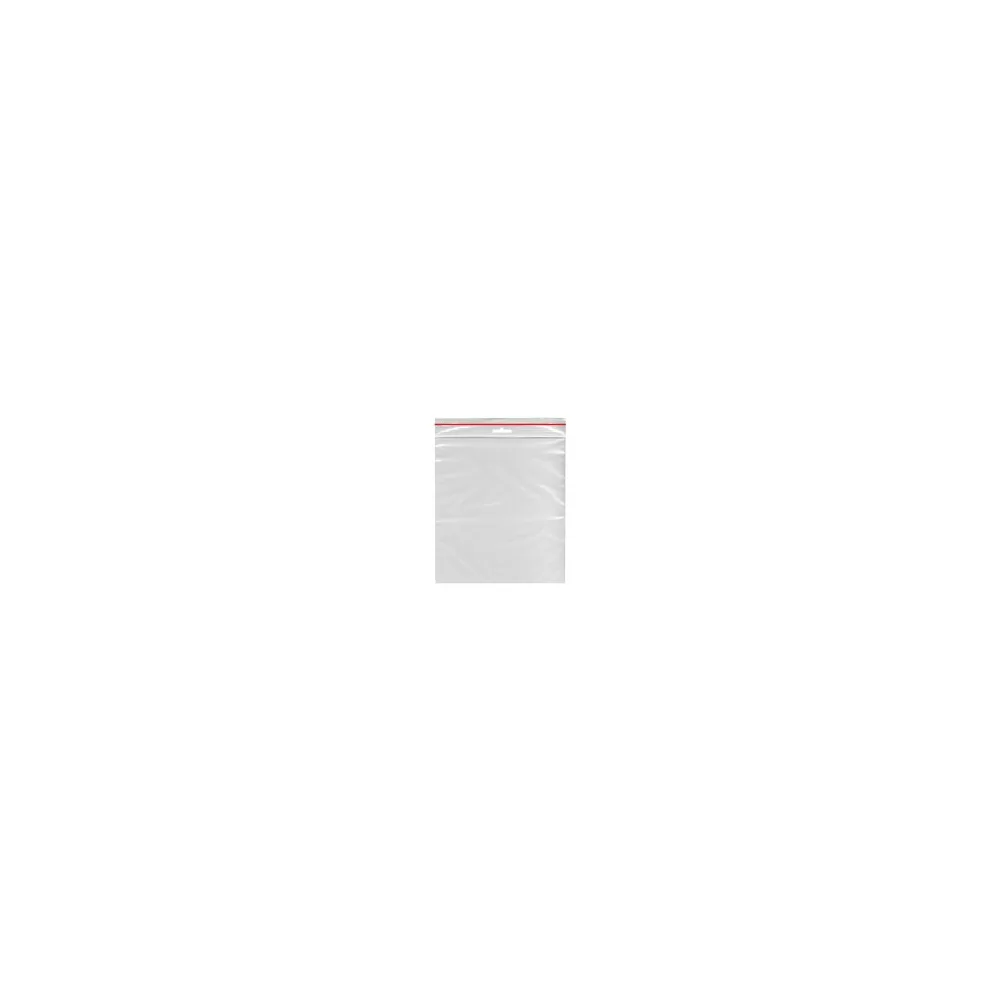 Druckverschlussbeutel 120 x 170 mm mit Eurolochung Farbstreifen rot 1000 Stk.