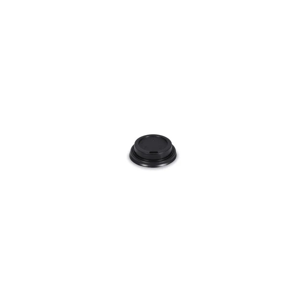 Domdeckel schwarz für Pappbecher mit O 62mm, 50 Stk.