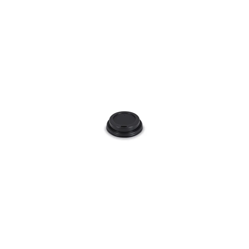 Domdeckel schwarz für Pappbecher mit O 73mm, 100 Stk.