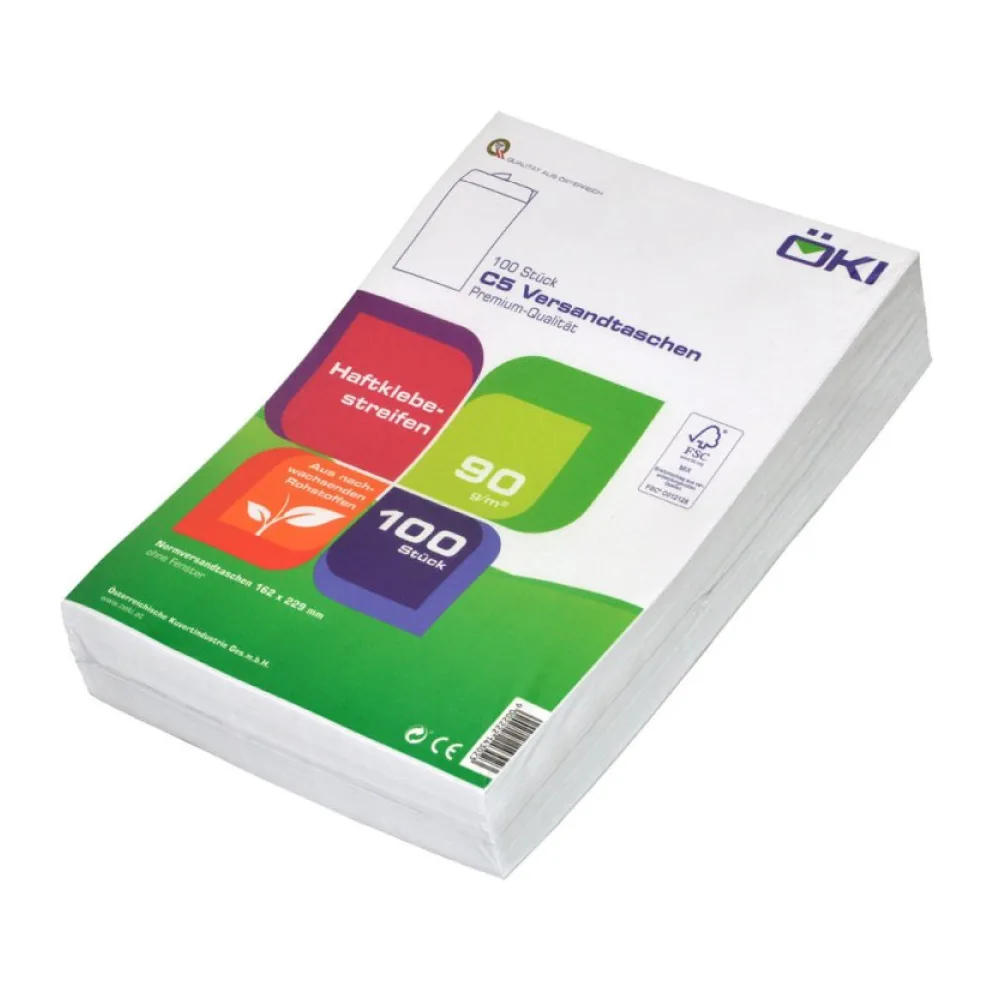 Versandtaschen C5T 162x229mm weiß, 90 gr. Haftstreifen, 100 Stk. – Bild 2