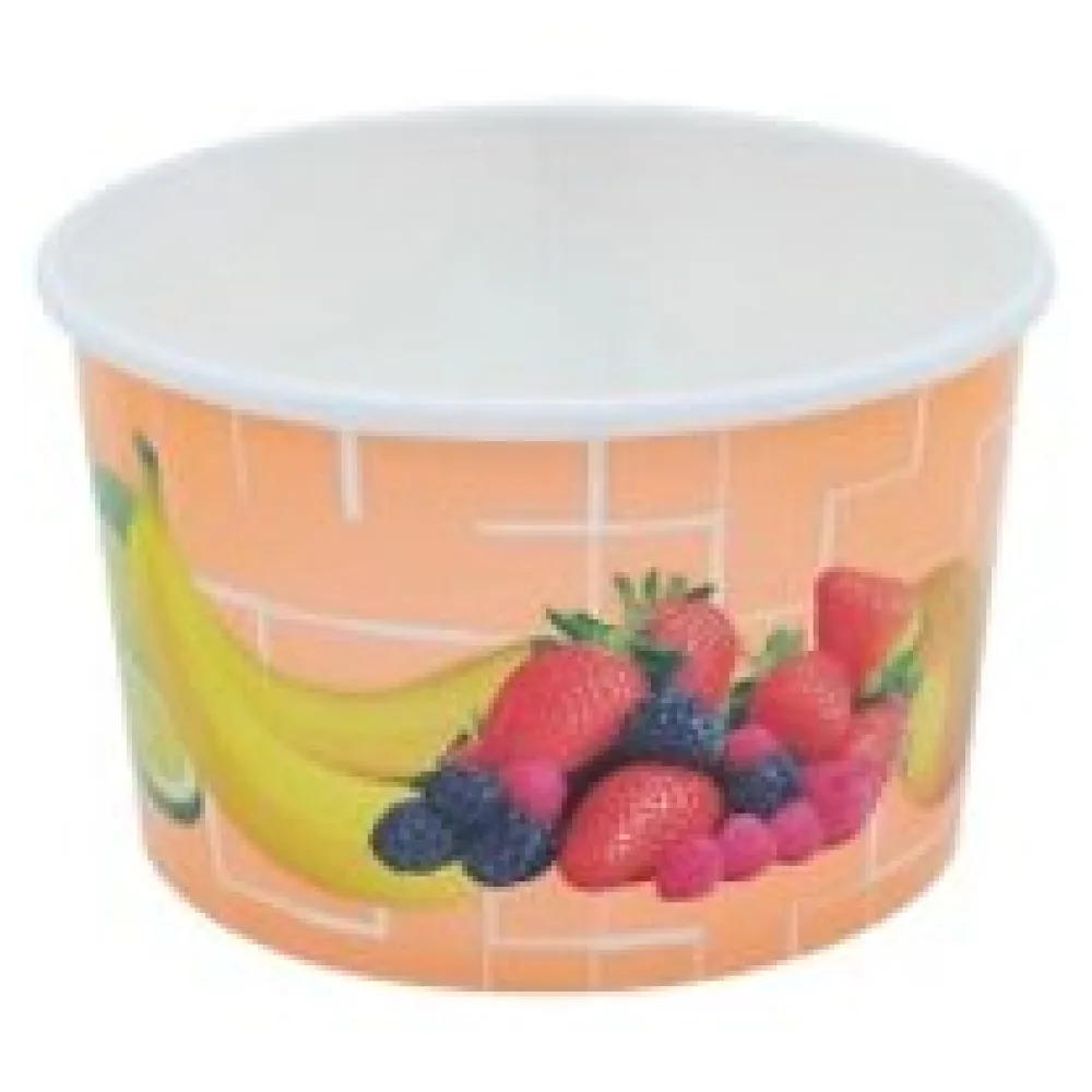 Eisbecher, Pappe rund 340 ml O 101mm, Höhe 63mm, "Fruchtreigen", 50 Stk. – Bild 3