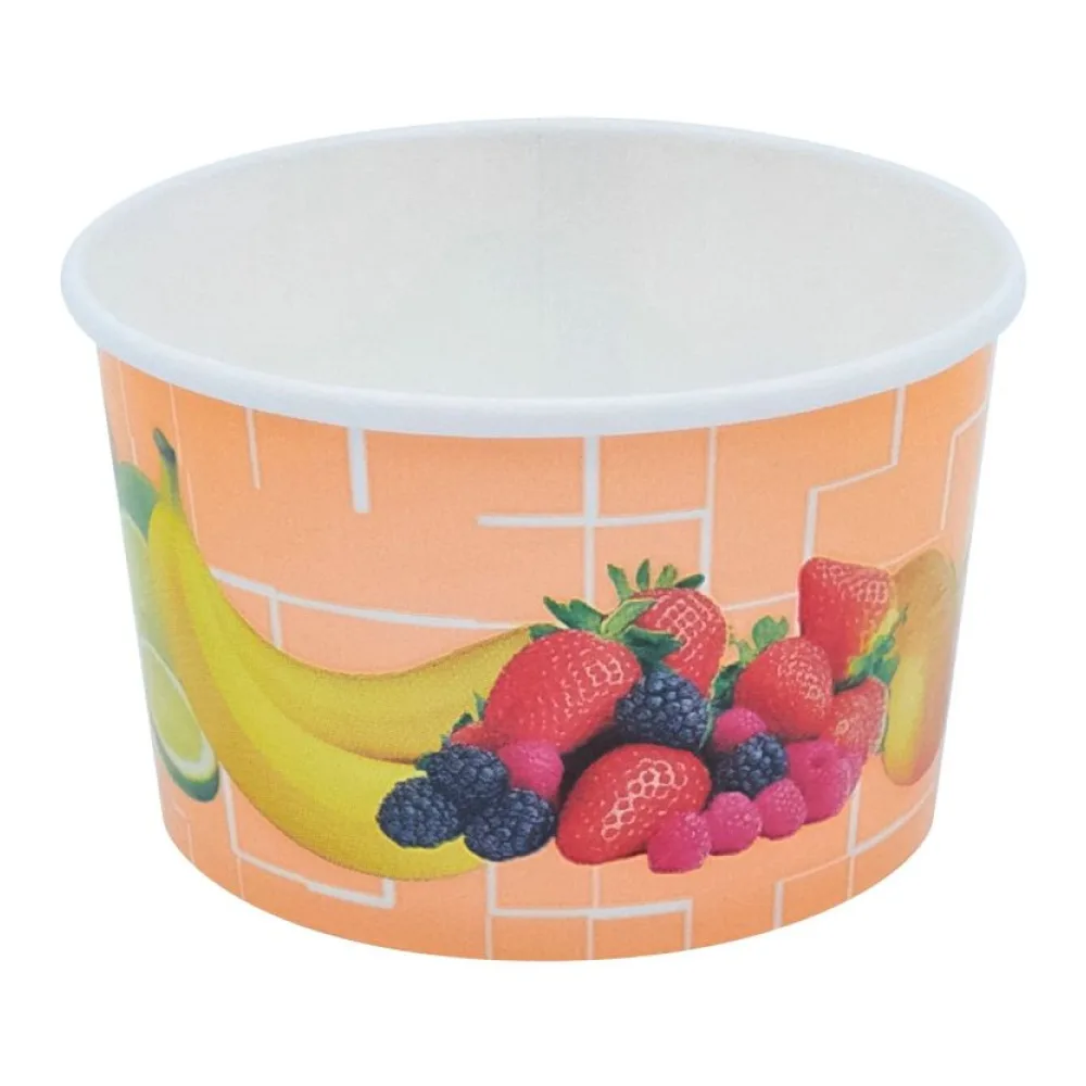 Eisbecher, Pappe rund 340 ml O 101mm, Höhe 63mm, "Fruchtreigen", 50 Stk. – Bild 2