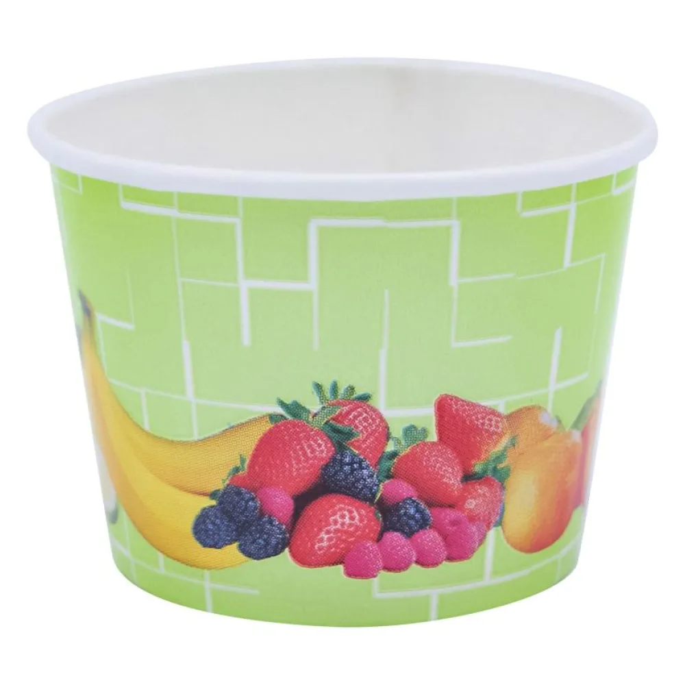 Eisbecher, Pappe rund 140 ml O 73mm, Höhe 52mm, "Fruchtreigen", 45 Stk. – Bild 2