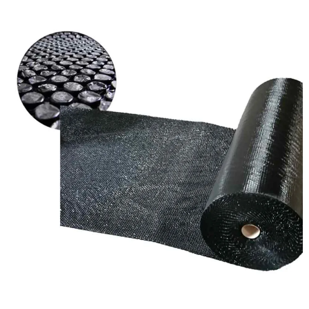 Luftpolsterfolie 120cm x 10m, schwarz blickdicht, 100my – Bild 2