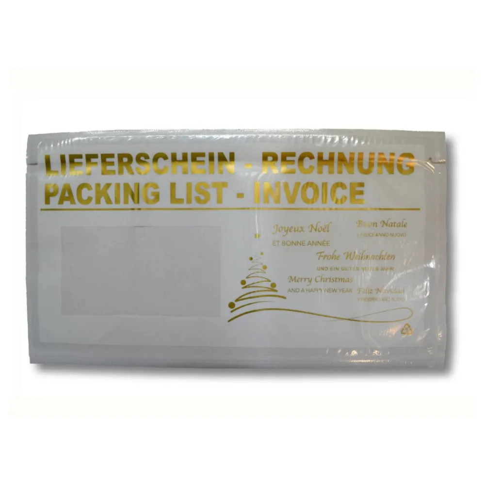 Dokumententaschen Begleitscheintaschen *Lieferschein/Rechnung* "Weihnachten" DIN Lang, 1000 Stk. – Bild 2
