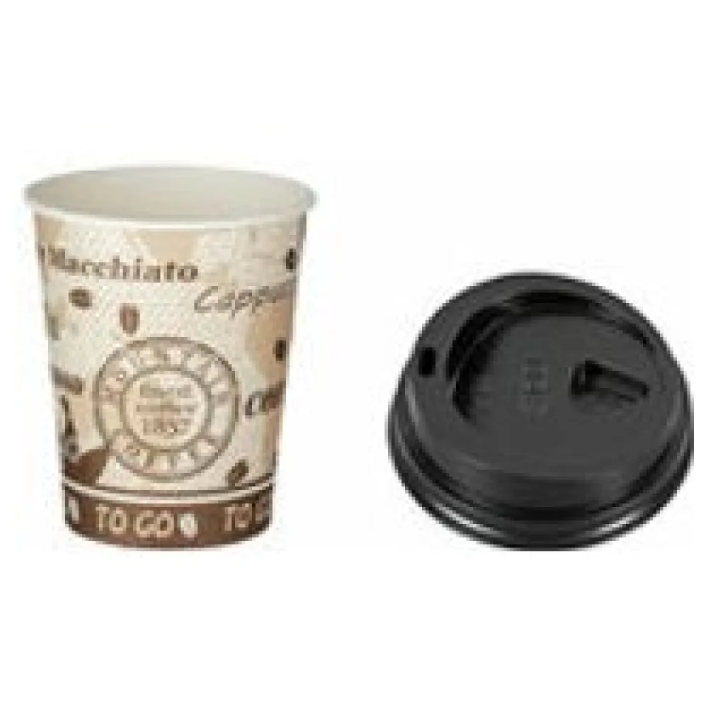 Kaffeebecher Premium mit Deckel, "Coffee to go", Pappe, 300 ml hoch, 75 Stk. – Bild 3