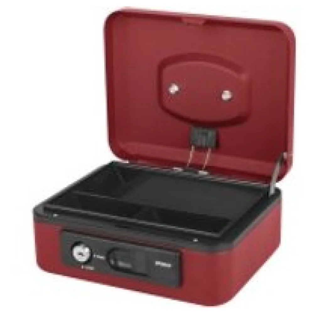 Deluxe Geldkassette mit praktischer Öffnungsfunktion 200mm, rot – Bild 3