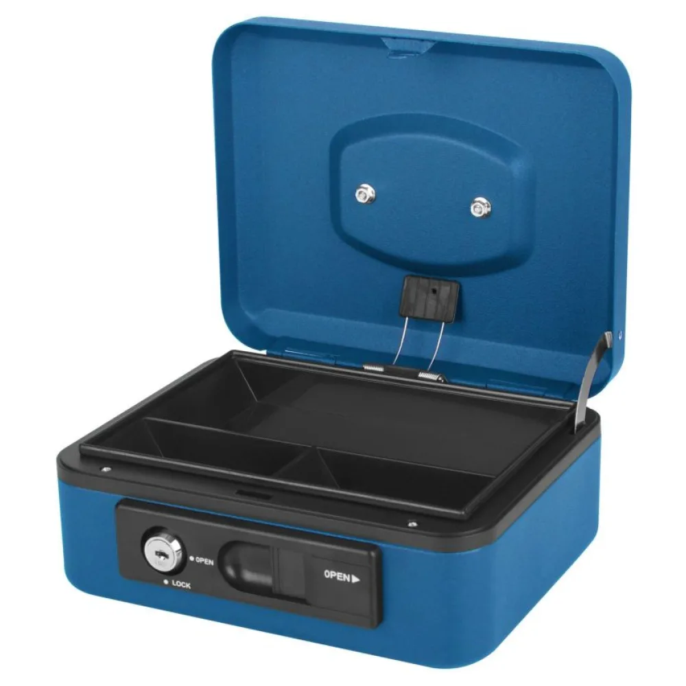 Deluxe Geldkassette mit praktischer Öffnungsfunktion 200mm, blau – Bild 2
