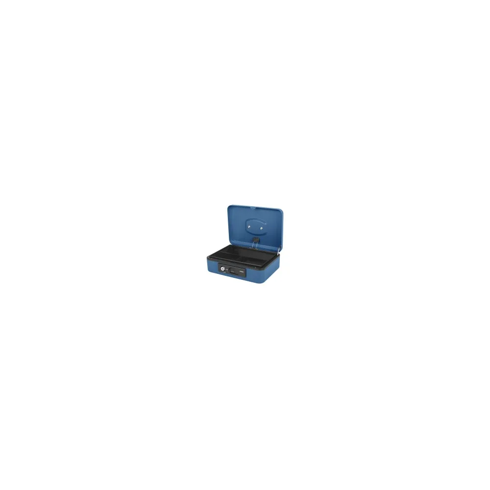 Deluxe Geldkassette mit praktischer Öffnungsfunktion 250mm, blau