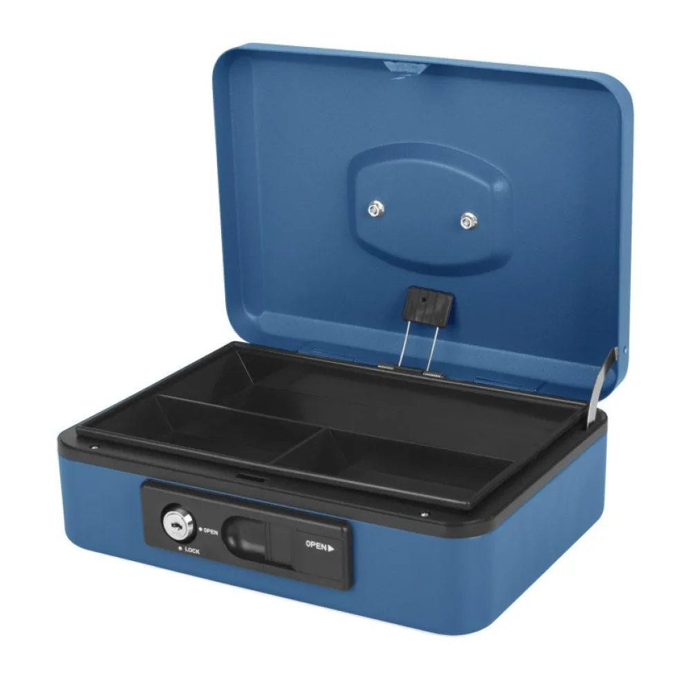 Deluxe Geldkassette mit praktischer Öffnungsfunktion 250mm, blau – Bild 2