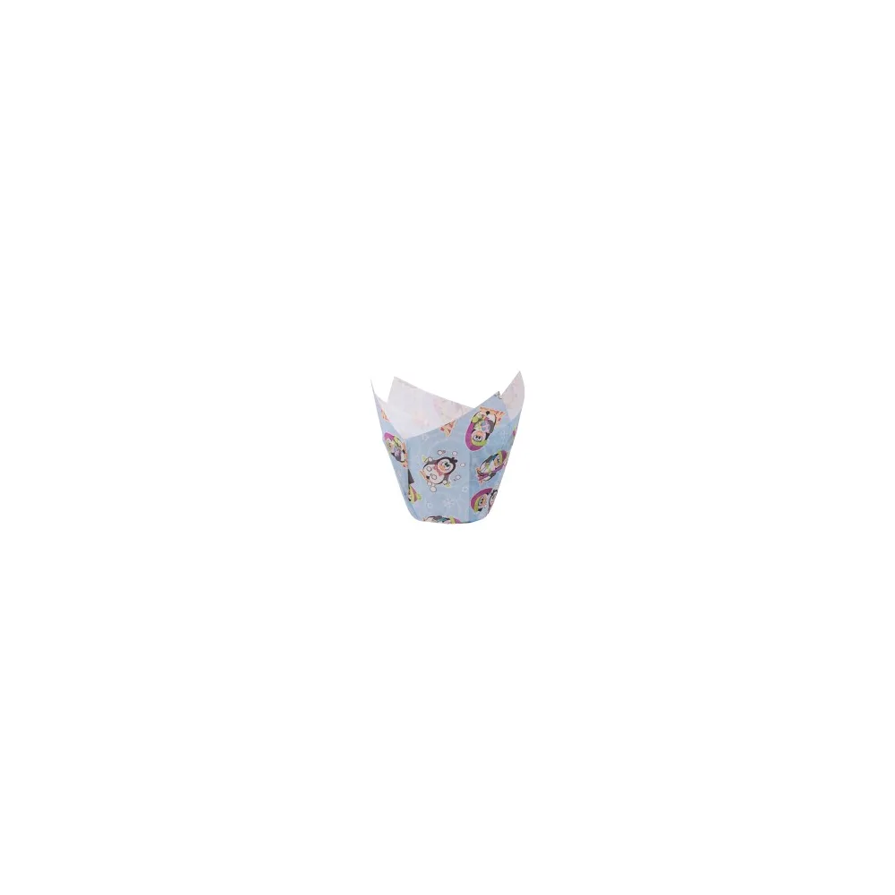 Muffin-Tulip-Wraps O 50 x 85 mm Pinguin, 160x160 mm, 24 Stk.