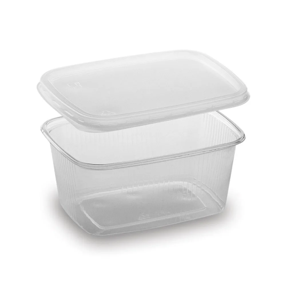 Rechteckbecher klar 250 ml mit Deckel PP mikrowellengeeignet, 250 Stk. – Bild 2