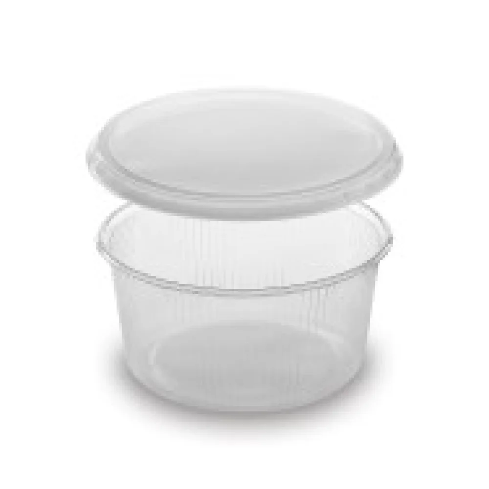 Rundbecher klar 250 ml mit Deckel PP mikrowellengeeignet, 250 Stk.