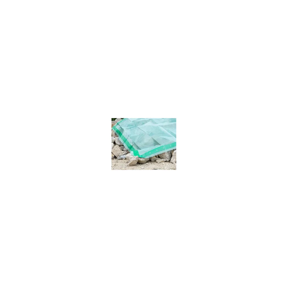 Gitterfolie 250 g/qm transparent mit grünem Gitter und Nagelrand 3 m x 25 m