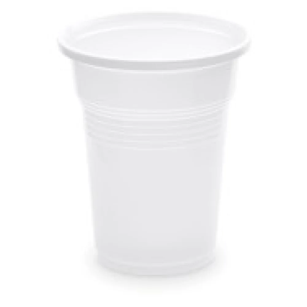 Trinkbecher Getränkebecher weiß 100 ml PP, O 57 mm, 100 Stk.