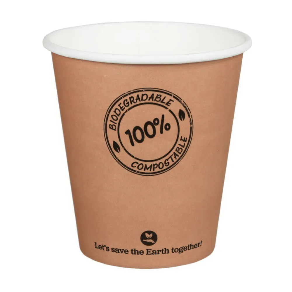 BIO Pappbecher 250ml O9cm, -10°C bis 100°C, 50 Stk. – Bild 2