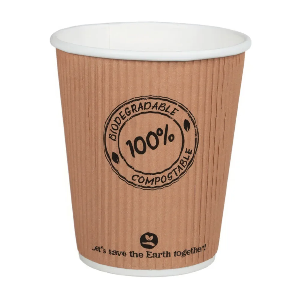 BIO Thermo Riffelbecher doppelwandig 200ml O8cm, -10°C bis 100°C, 25 Stk. – Bild 2