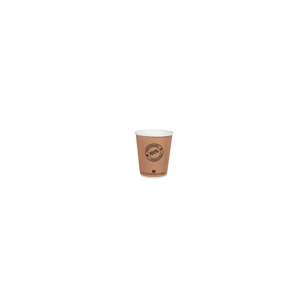 BIO Thermo Riffelbecher doppelwandig 200ml O8cm, -10°C bis 100°C, 25 Stk.