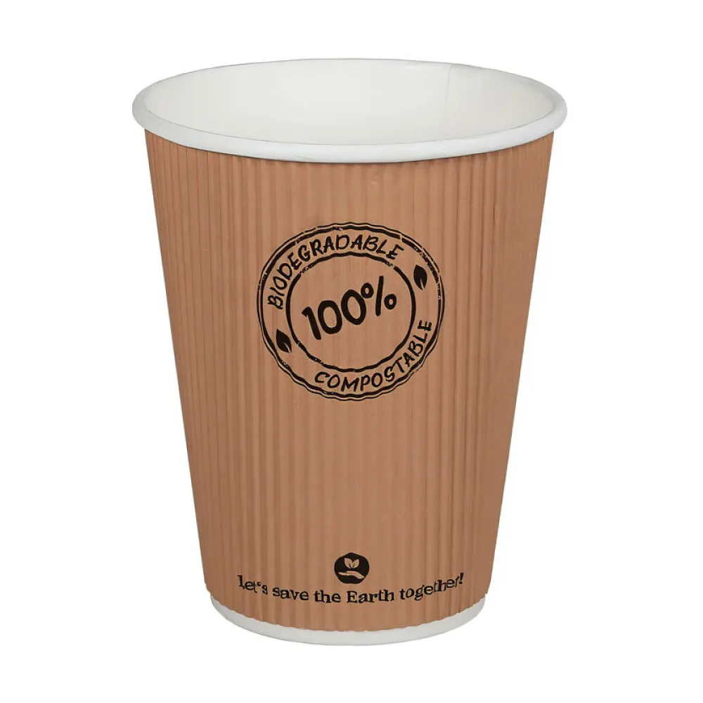 BIO Thermo Riffelbecher doppelwandig 300ml O9cm, -10°C bis 100°C, 25 Stk. – Bild 2