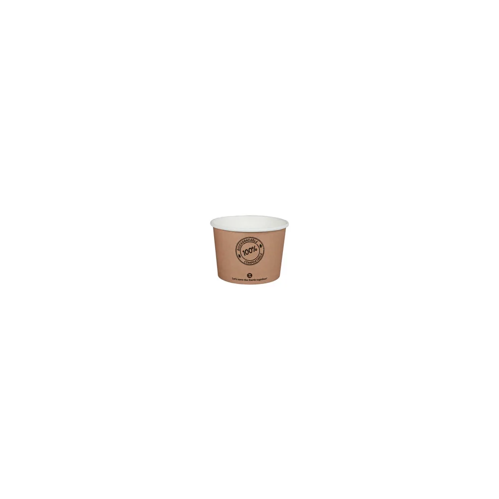 BIO Suppenbecher ToGo Verpackung aus Karton 450ml O11.5cm bis 100°C, 25 Stk.