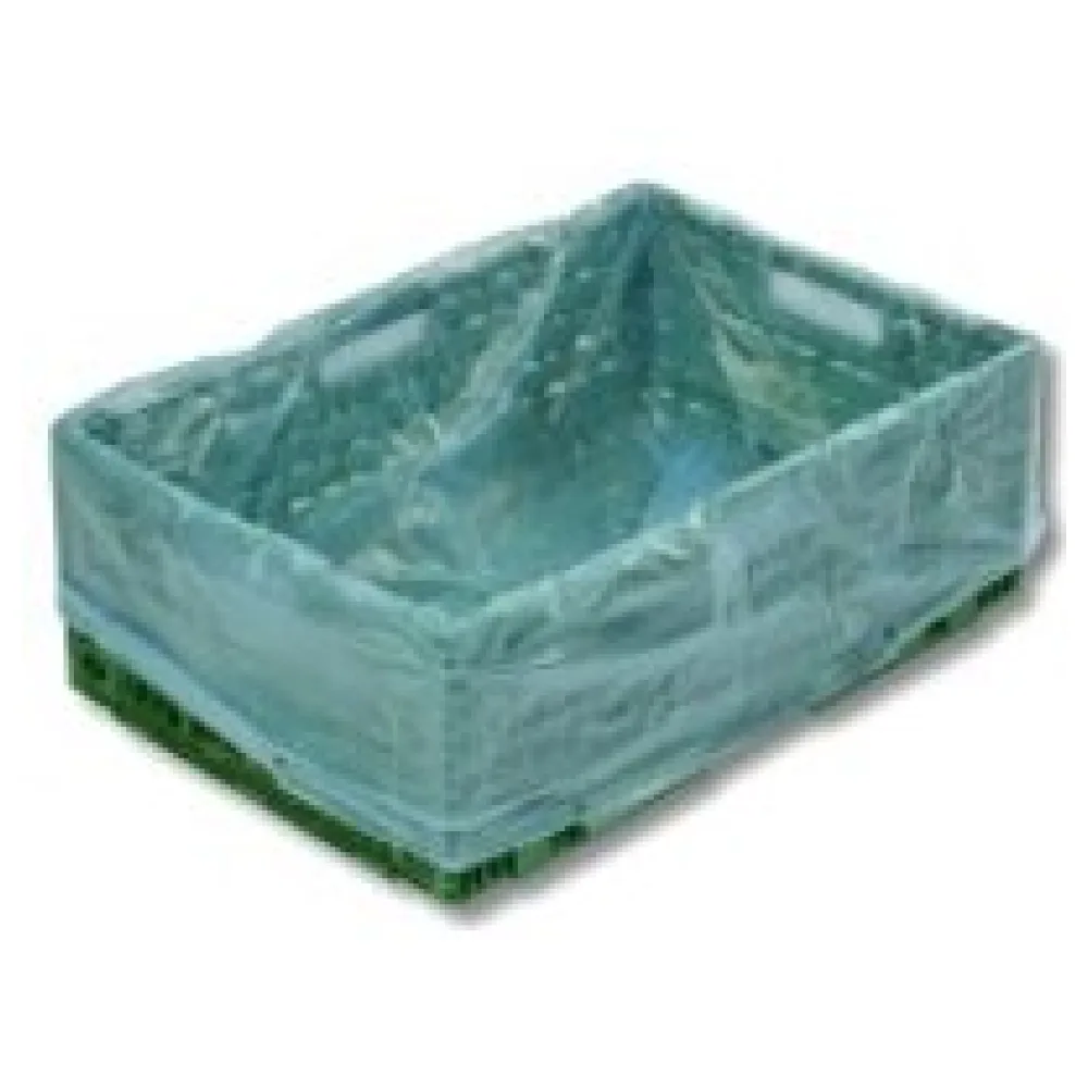 HDPE-Seitenfaltensäcke blau-transparent 600 + 400 x 800 mm, 10my, 1000 Stk. – Bild 3