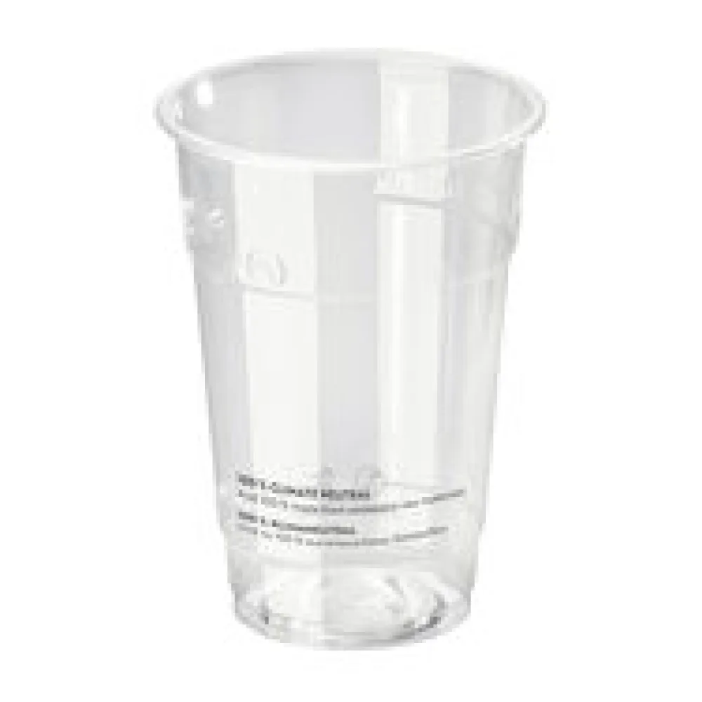 BIO Trinkbecher 200 ml mit Eichstrich O 76 mm Bio-Kunststoff (PLA), 50 Stk.