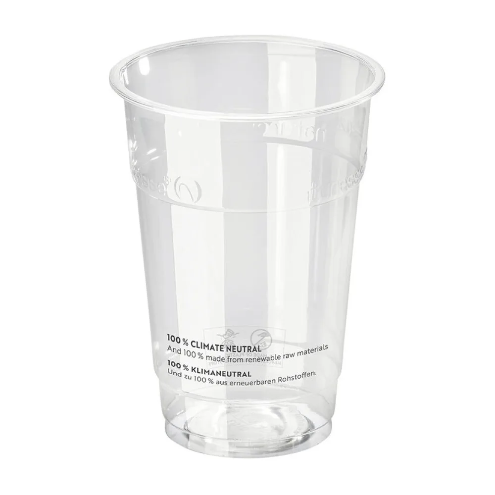 BIO Trinkbecher 200 ml mit Eichstrich O 76 mm Bio-Kunststoff (PLA), 50 Stk. – Bild 2