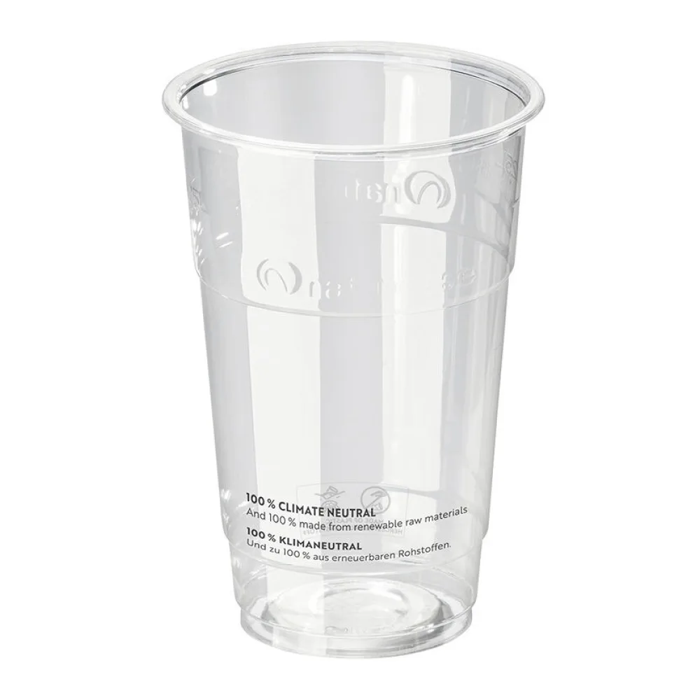 BIO Trinkbecher 250 ml mit Eichstrich O 76 mm Bio-Kunststoff PLA 50 Stk. – Bild 2