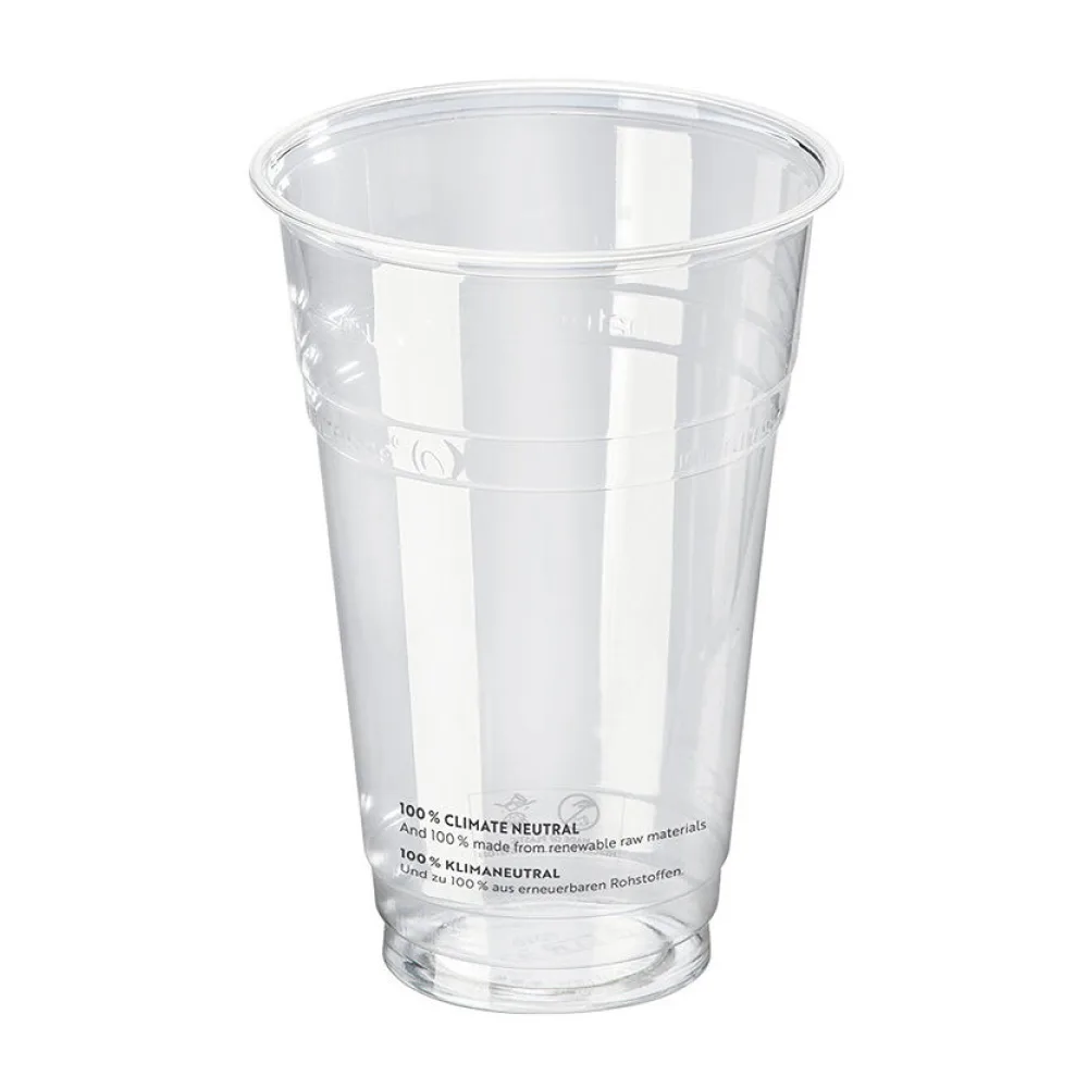 BIO Trinkbecher Bierbecher 500 ml Eichstrich O96 mm Bio-Kunststoff (PLA), 50 Stk. – Bild 2