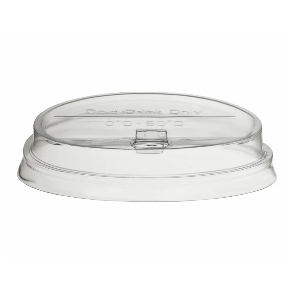 BIO Deckel flach mit Klappöffnung zu Becher 300/400/500ml O 96 mm PLA 100 Stk. – Bild 2