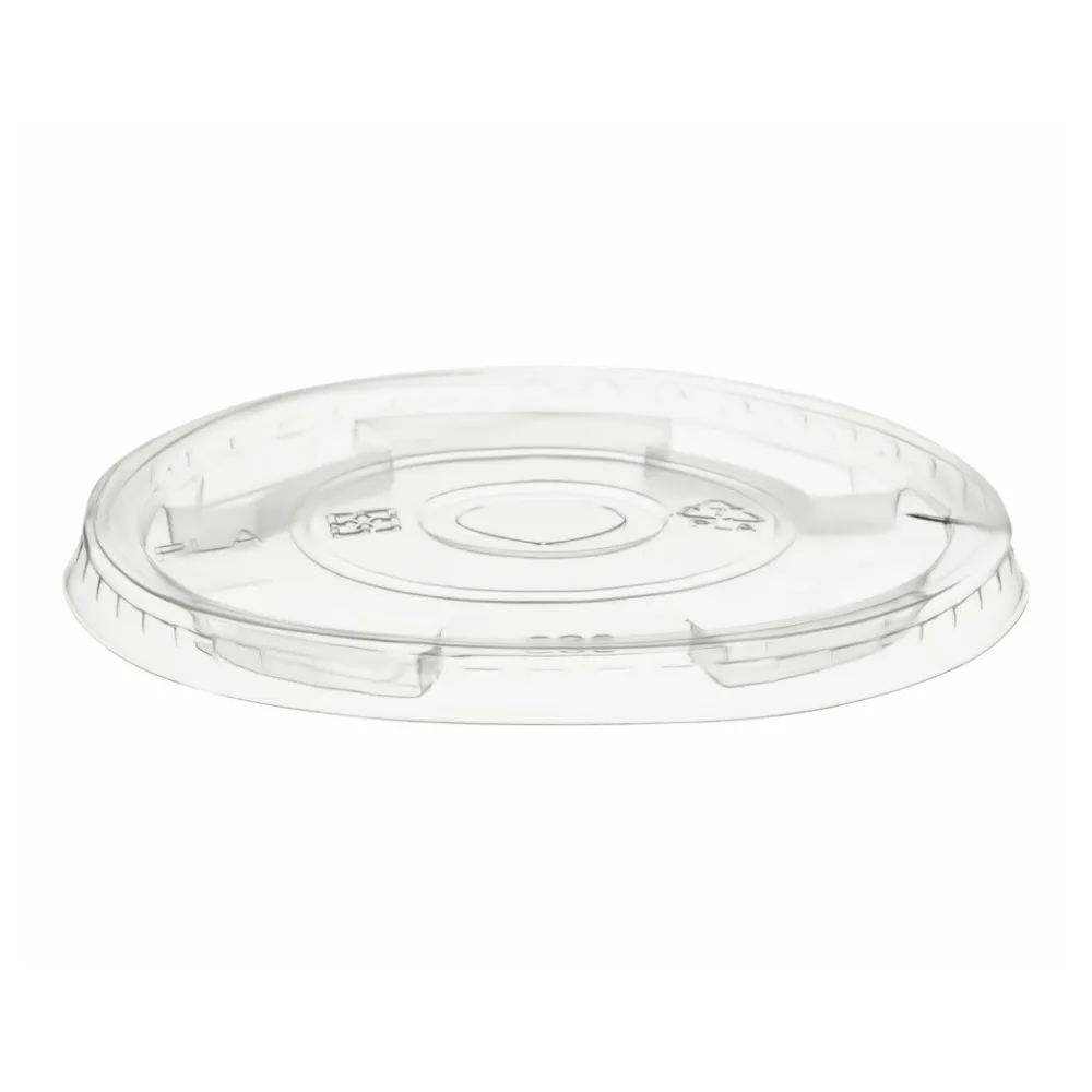 BIO Deckel zu Becher 300/400/500ml mit Halmstanzung O 96mm PLA 50 Stk. – Bild 2