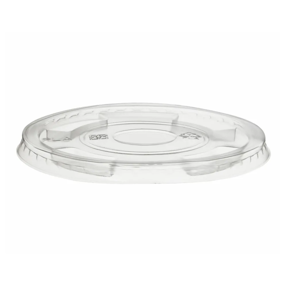 BIO Deckel flach ohne Loch zu Becher O 96 mm Bio-Kunststoff (PLA), 50 Stk. – Bild 2