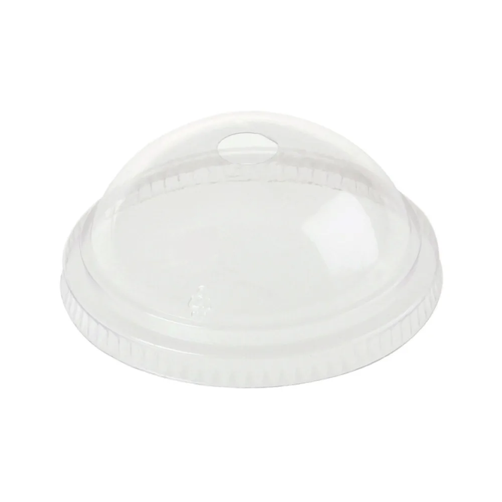 BIO Domdeckel mit Loch zu Becher 200+250 ml O 76mm Bio-Kunststoff (PLA), 50 Stk. – Bild 2