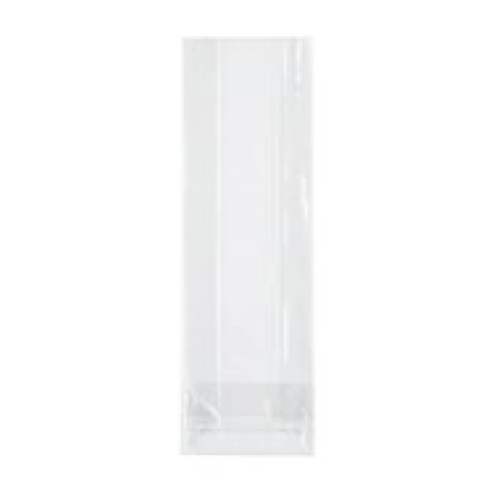Blockbodenbeutel OPP Siegelnaht transparent 55 + 35mm x 180mm 50my, 1000 Stk.