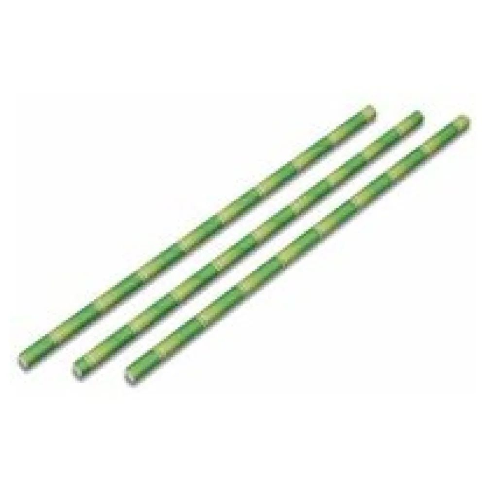 Strohhalme Trinkhalme aus Papier Bambusdesign O6mm 24cm, 100 Stk. – Bild 3