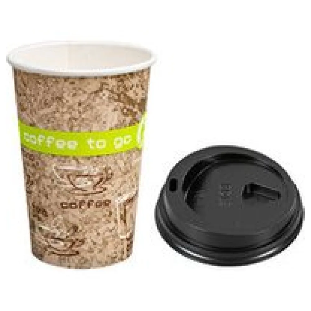 Kaffeebecher Coffee ToGo COFFEE DREAMS mit Deckel schwarz 10oz. 250 ml, 100 Stk. – Bild 3