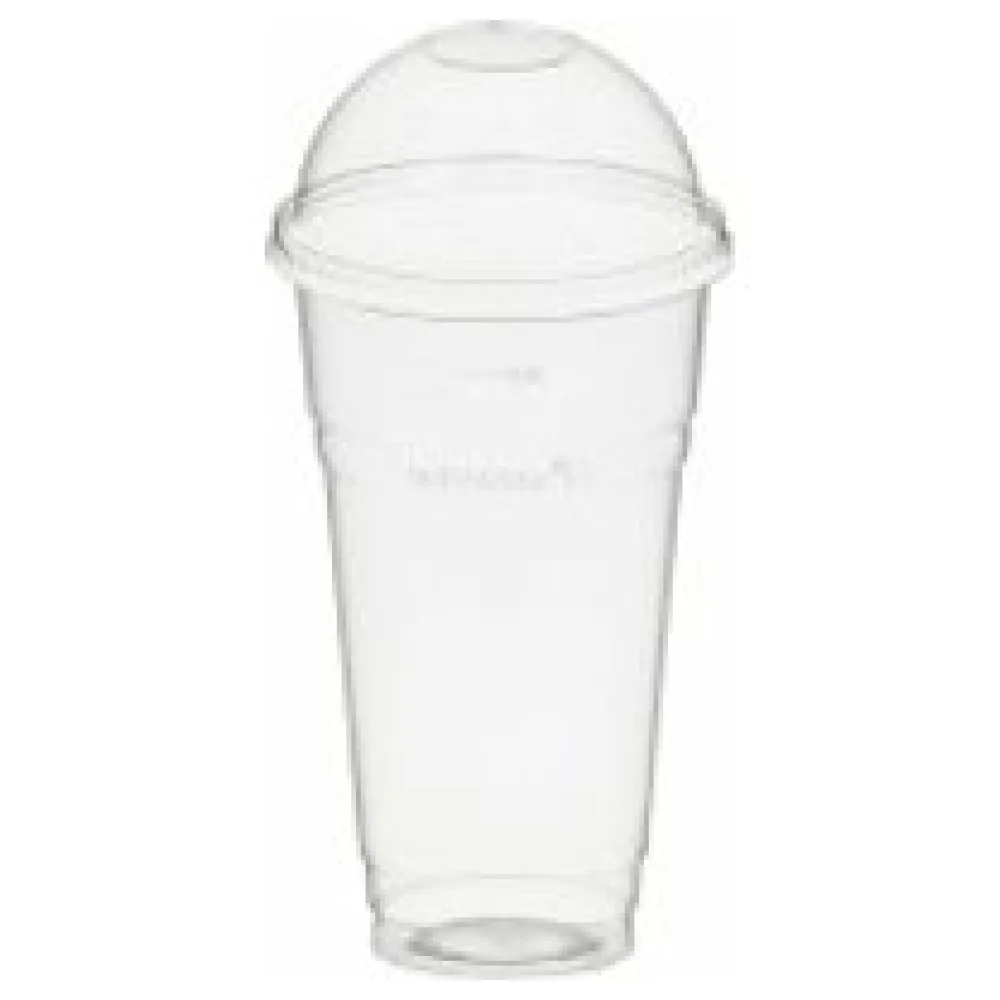 BIO Trinkbecher 500ml mit Domdeckel ohne Loch aus Biokunststoff (PLA) 50 Stk. – Bild 3