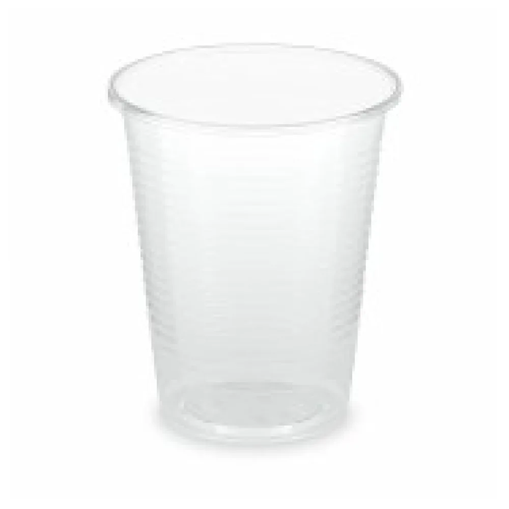 BIO Trinkbecher klar 180 ml 0,18 l aus Biokunststoff PLA o 70mm, 100 Stk.